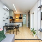 A clean air quality living room and kitchen area avoiding air conditioning myths